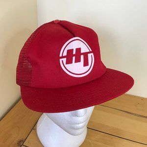 HT Logo Vintage Trucker Hat 80s Snapback Mesh Back Cap